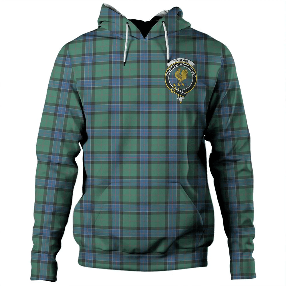 Clan Sinclair Hunting Ancient Tartan Hoodie Crest ZMMKQZSV-1 Sinclair Hunting Ancient Tartan Hoodies