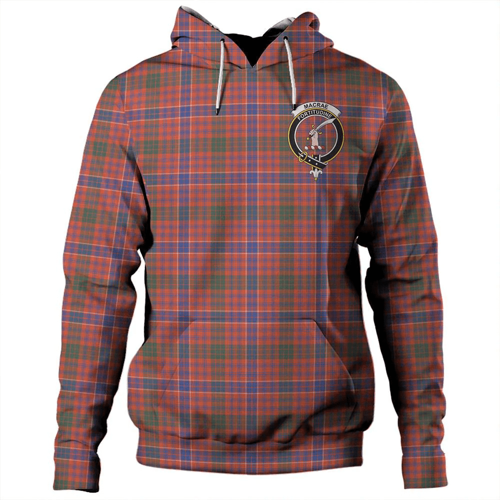 Clan MacRae Ancient Tartan Hoodie Crest QH4WUQ9P-1 MacRae Ancient Tartan Hoodies