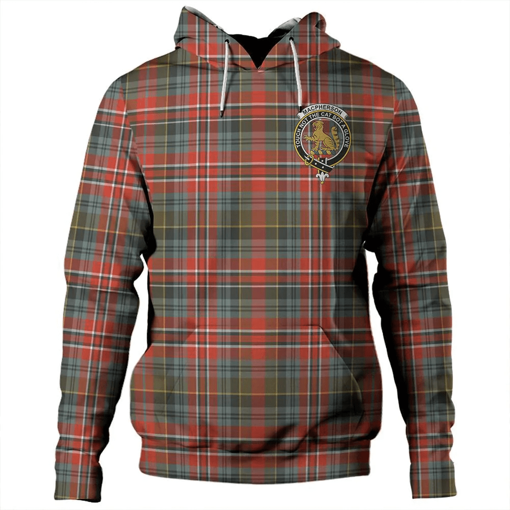 Clan MacPherson Weathered Tartan Hoodie Crest 32ZVX8PE-1 MacPherson Weathered Tartan Hoodies