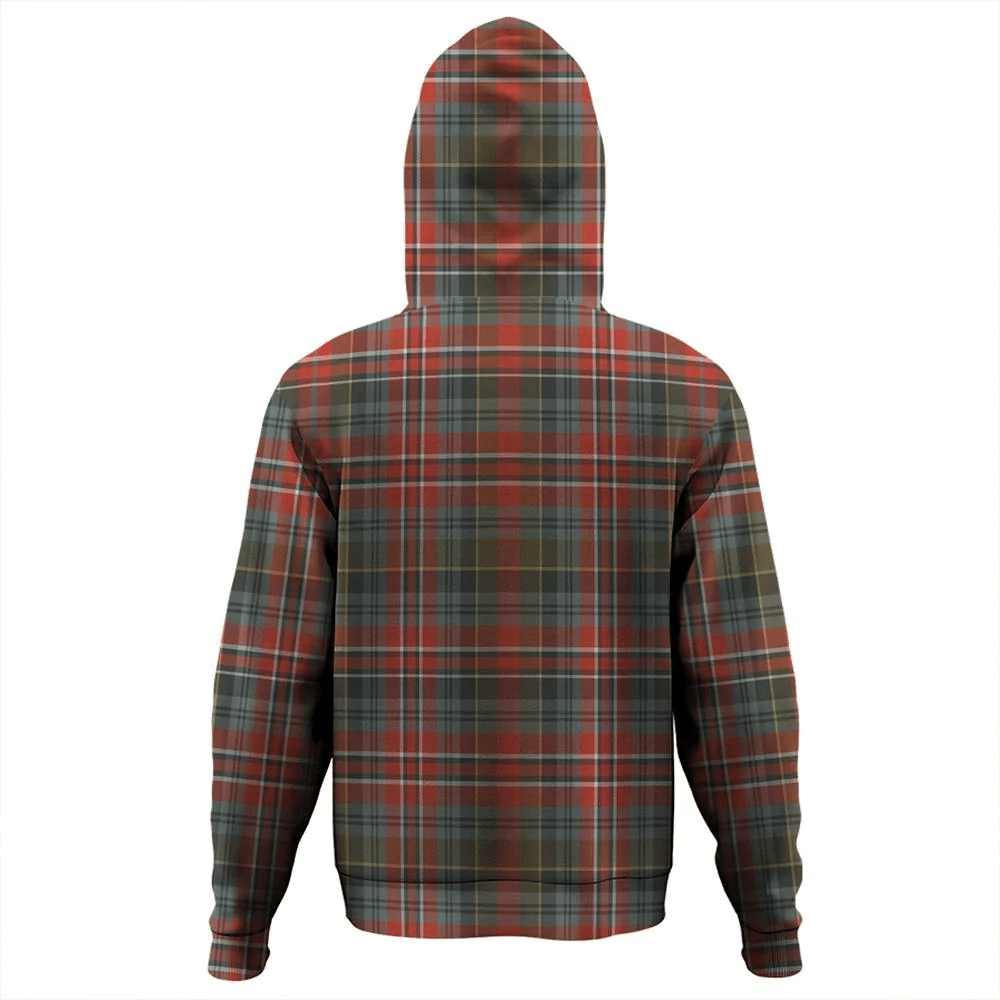 Clan MacPherson Weathered Tartan Hoodie Crest 32ZVX8PE-1 MacPherson Weathered Tartan Hoodies
