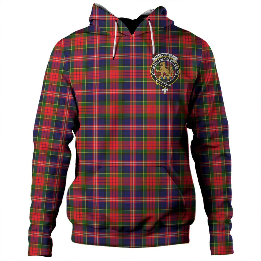 Clan MacPherson Modern Tartan Hoodie Crest M2AWOQAG-1 MacPherson Modern Tartan Hoodies