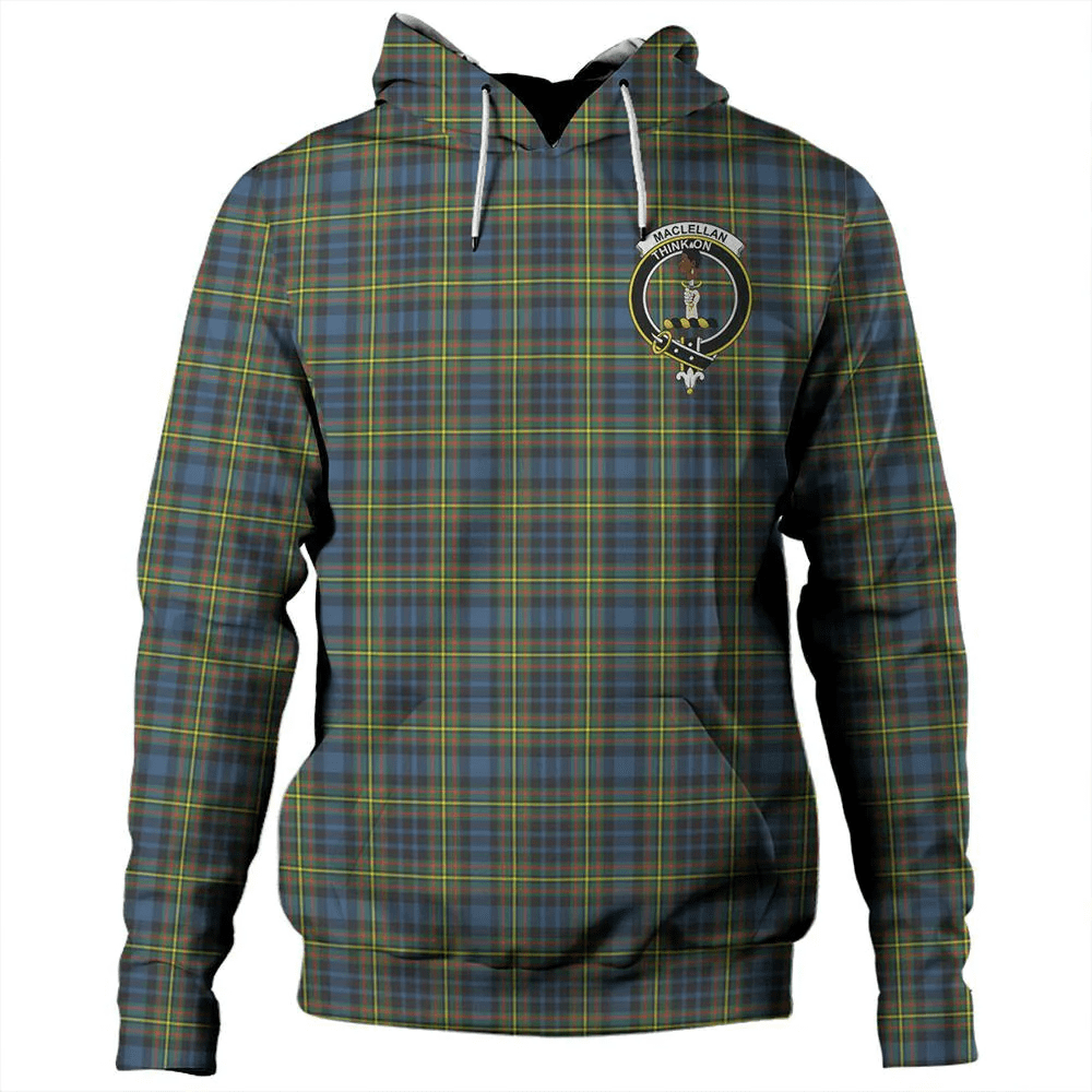 Clan MacLellan Ancient Tartan Hoodie Crest CFAMIG8V-1 MacLellan Ancient Tartan Hoodies