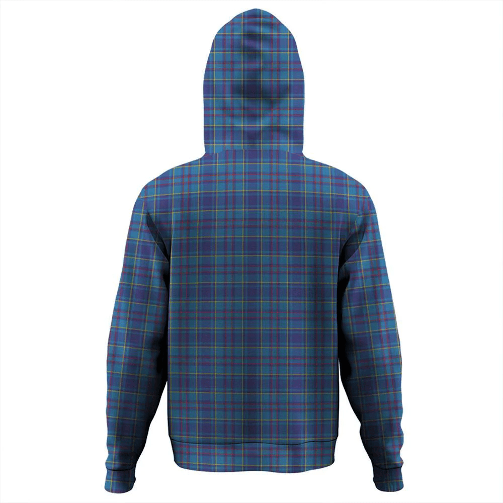 Clan Mercer Modern Tartan Hoodie Crest MDBKSEBL-1 Mercer Modern Tartan Hoodies