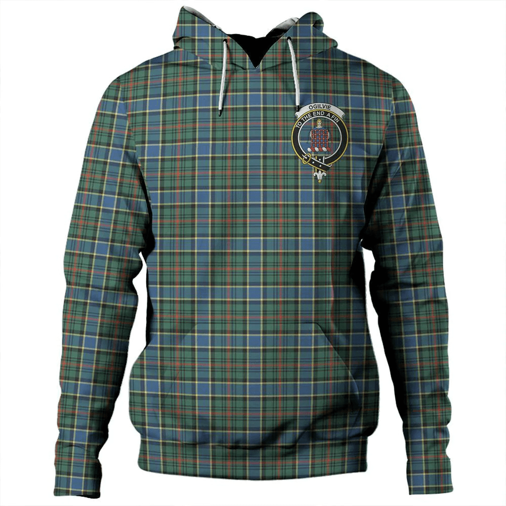 Clan Ogilvie Hunting Modern Tartan Hoodie Crest BAKAHMDT-1 Ogilvie Hunting Modern Tartan Hoodies