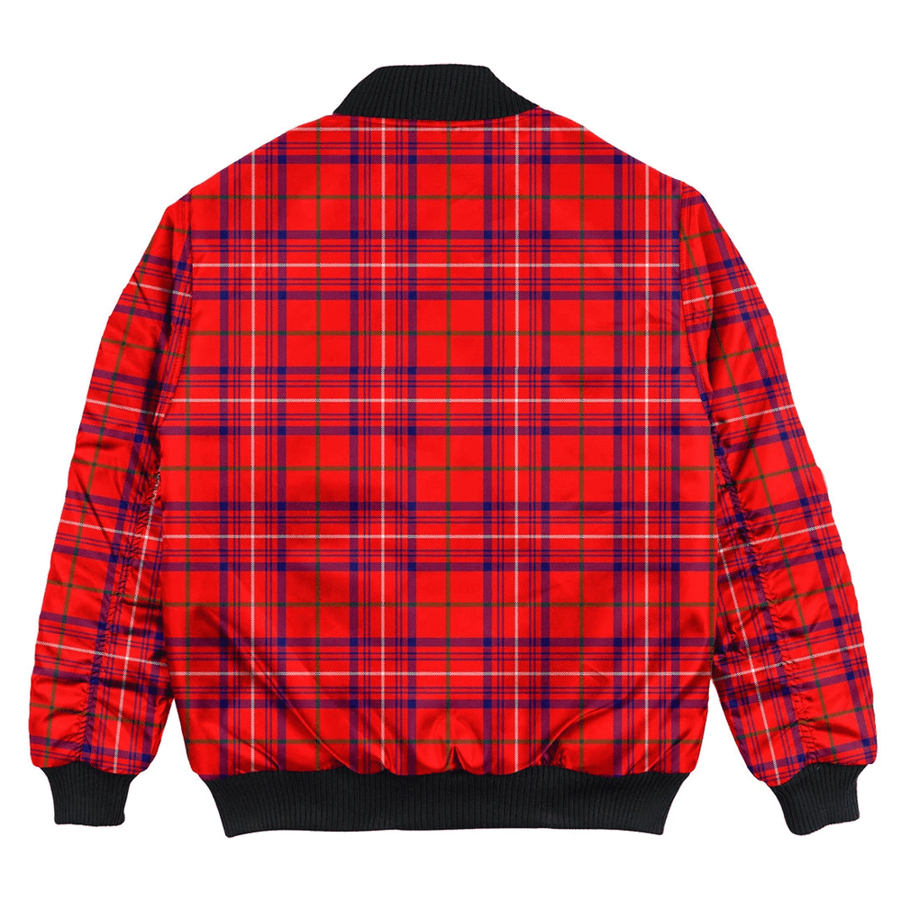 Clan Rose Modern Tartan Bomber Jacket RB42 Rose Modern Tartan Tartan Bomber Jacket