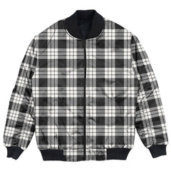 Clan MacFarlane Black & White Ancient Tartan Bomber Jacket FQ50 MacFarlane Black & White Ancient Tartan Tartan Bomber Jacket