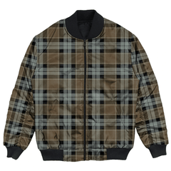 Clan Graham of Menteith Weathered Tartan Bomber Jacket GN67 Graham of Menteith Weathered Tartan Tartan Bomber Jacket