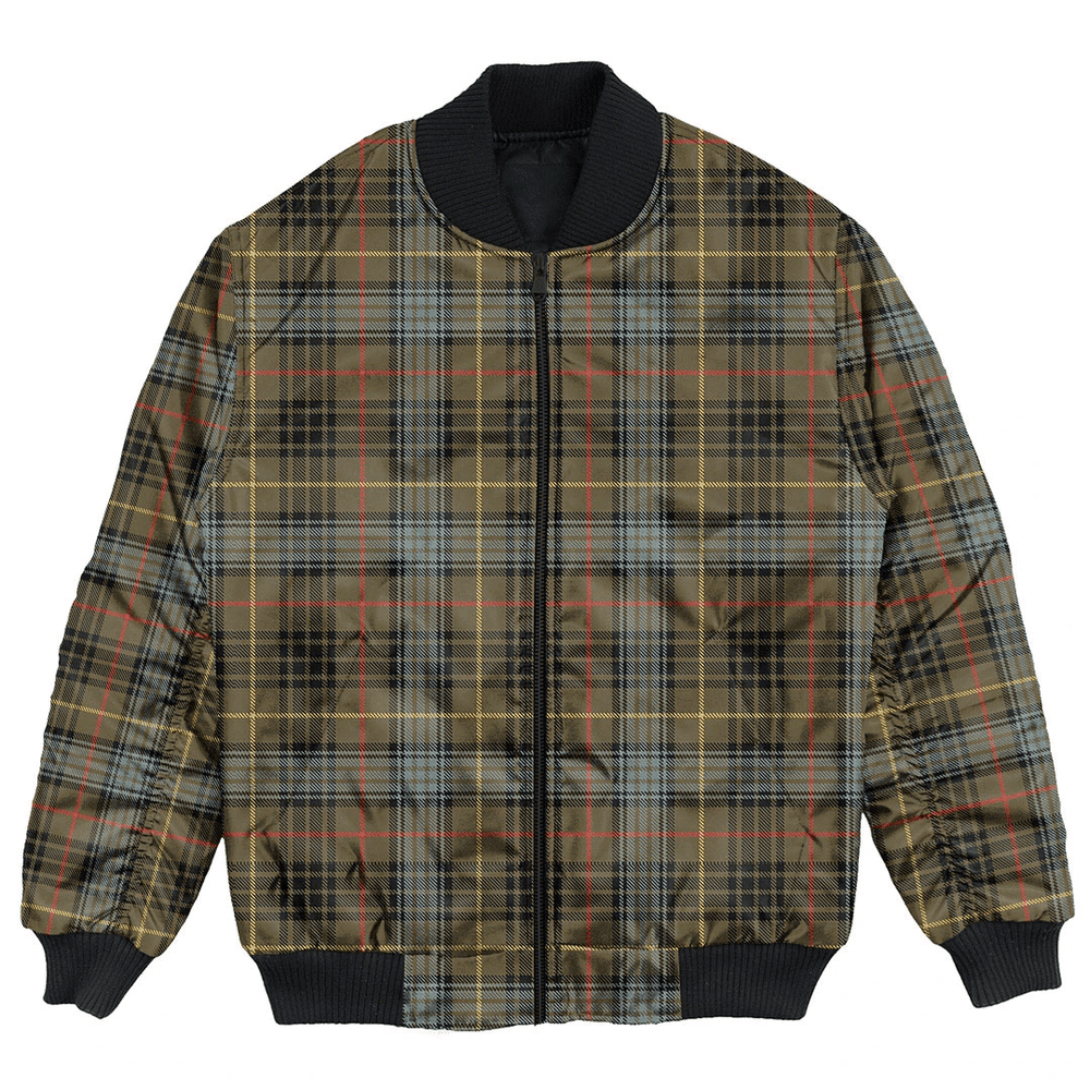 Clan Stewart Hunting Weathered Tartan Clan Bomber Jacket CX82 Stewart Hunting Weathered Tartan Tartan Bomber Jacket