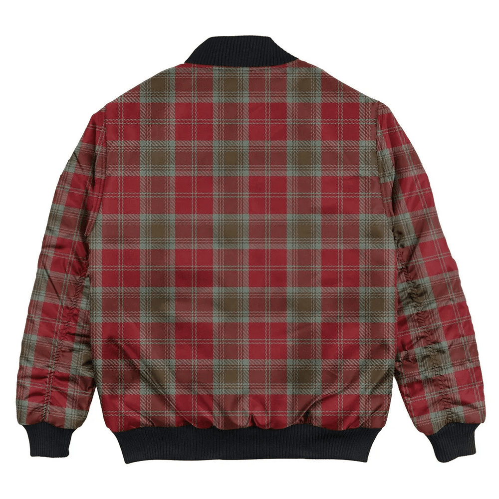Clan Lindsay Weathered Tartan Bomber Jacket EH81 Lindsay Weathered Tartan Tartan Bomber Jacket