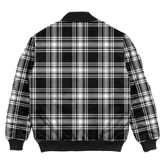 Clan Menzies Black & White Modern Tartan Clan Bomber Jacket ZO31 Menzies Black & White Modern Tartan Tartan Bomber Jacket
