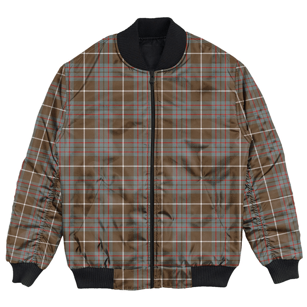 Clan MacIntyre Hunting Weathered Tartan Clan Bomber Jacket UP36 MacIntyre Hunting Weathered Tartan Tartan Bomber Jacket