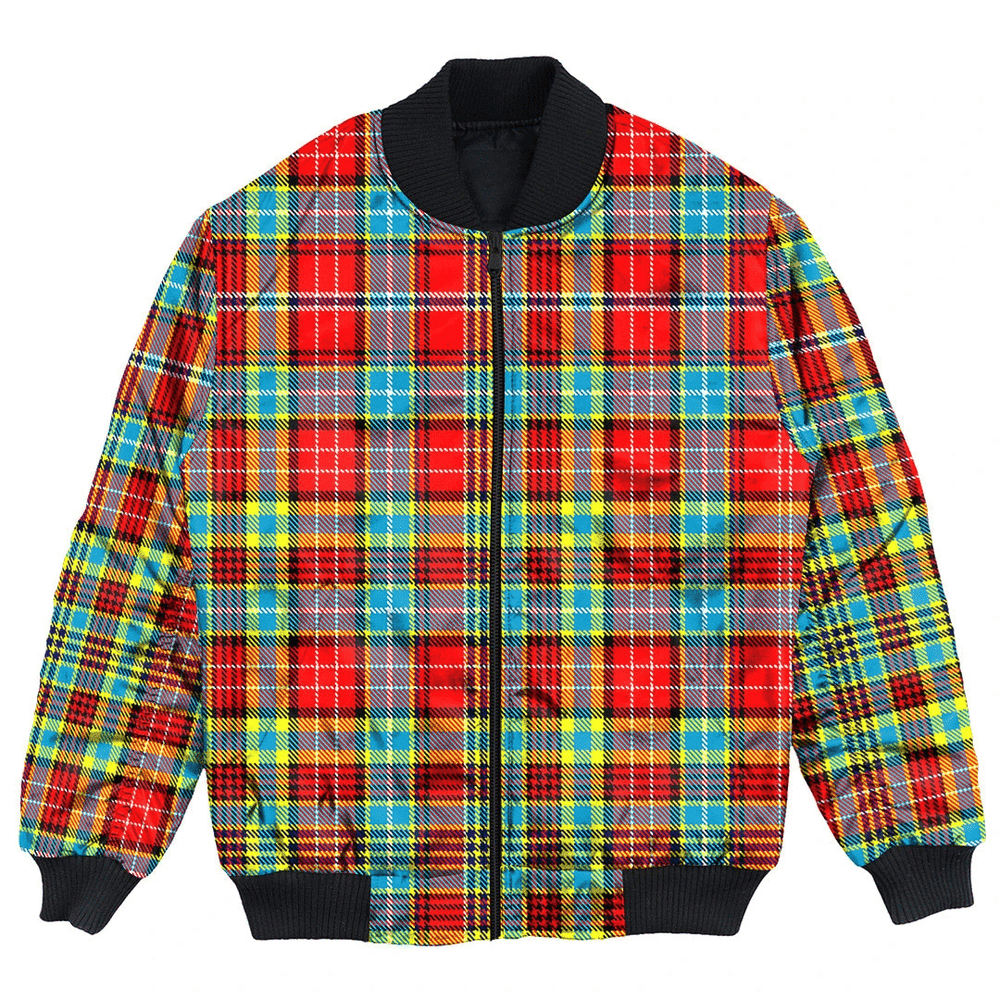 Clan Ogilvie Hunting Ancient Tartan Bomber Jacket EU76 Ogilvie Hunting Ancient Tartan Tartan Bomber Jacket