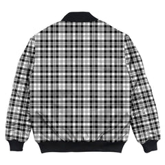 Clan Scott Black & White Modern Tartan Bomber Jacket JW88 Clan Scott (Scott Tartan) Tartan Bomber Jacket