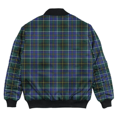 Clan MacInnes Modern Tartan Clan Bomber Jacket EO78 MacInnes Modern Tartan Tartan Bomber Jacket