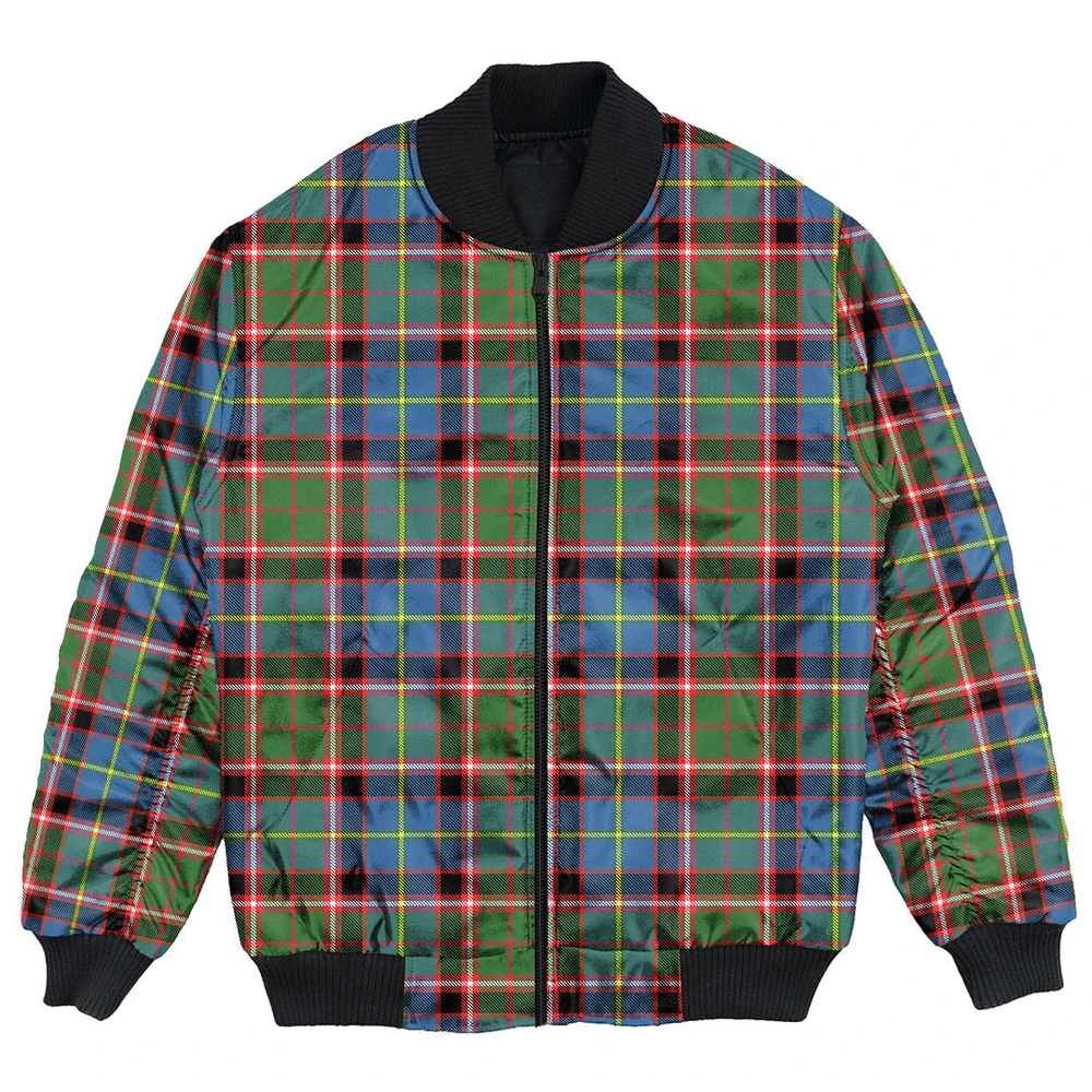 Clan Stirling & Bannockburn District Tartan Clan Bomber Jacket RH14 Stirling & Bannockburn District Tartan Tartan Bomber Jacket