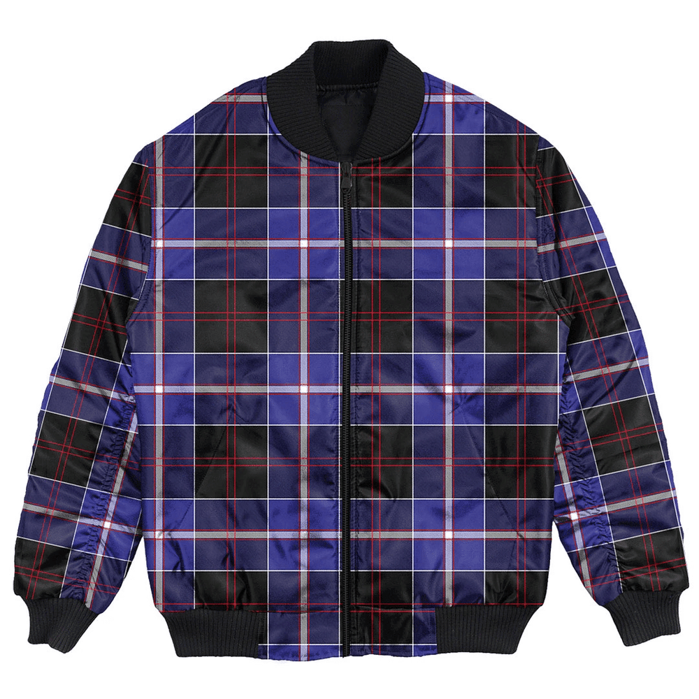 Clan Dunlop Modern Tartan Bomber Jacket JQ97 Dunlop Modern Tartan Tartan Bomber Jacket