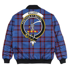 Clan Elliot Modern Tartan Crest Bomber Jacket MC58 Elliot Modern Tartan Tartan Bomber Jacket
