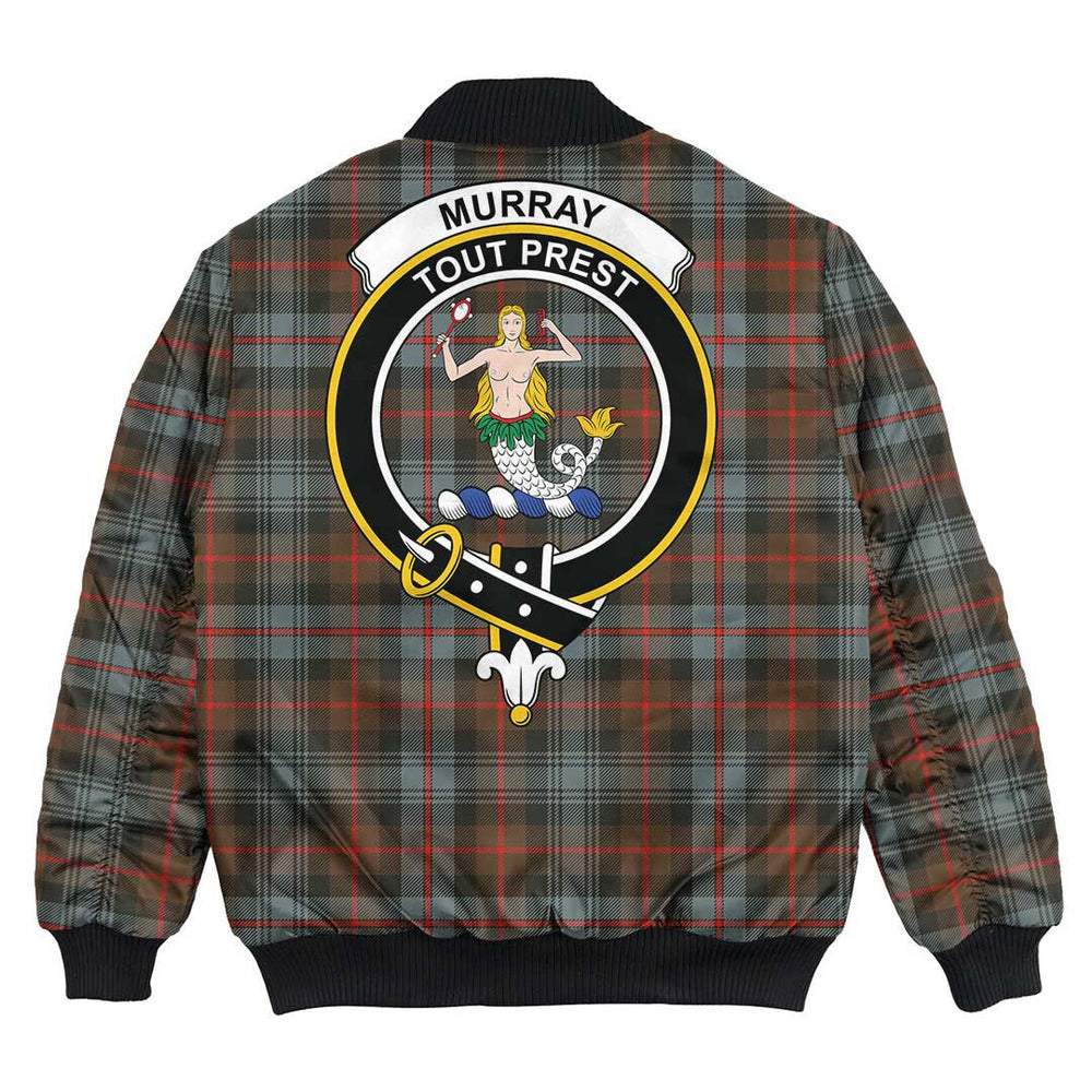 Clan Murray of Atholl Weathered Tartan Crest Bomber Jacket TT73 Murray of Atholl Weathered Tartan Tartan Bomber Jacket