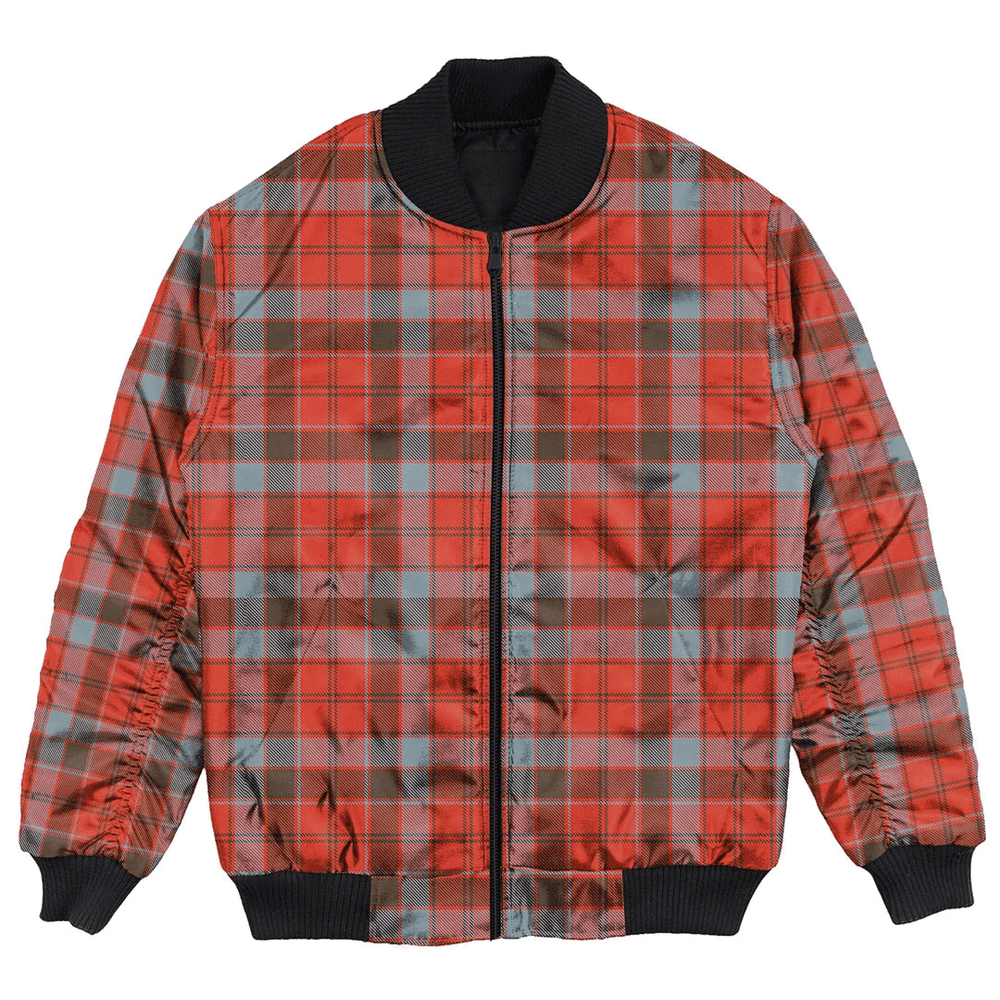 Clan Robertson Weathered Tartan Clan Bomber Jacket MD84 Robertson Weathered Tartan Tartan Bomber Jacket