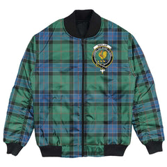 Clan Sinclair Hunting Ancient Tartan Crest Bomber Jacket IZ94 Sinclair Hunting Ancient Tartan Tartan Bomber Jacket