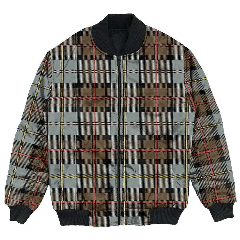 Clan MacLeod of Harris Weathered Tartan Bomber Jacket HP58 MacLeod of Harris Weathered Tartan Tartan Bomber Jacket