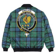 Clan Sinclair Hunting Ancient Tartan Crest Bomber Jacket IZ94 Sinclair Hunting Ancient Tartan Tartan Bomber Jacket