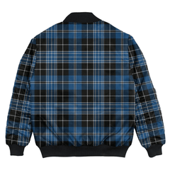 Clan Clergy Blue Tartan Clan Bomber Jacket GV19 Clergy Blue Tartan Tartan Bomber Jacket
