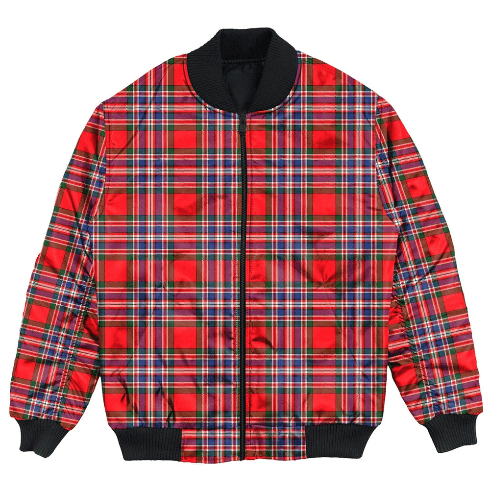 Clan MacFarlane Modern Tartan Clan Bomber Jacket TW36 MacFarlane Modern Tartan Tartan Bomber Jacket