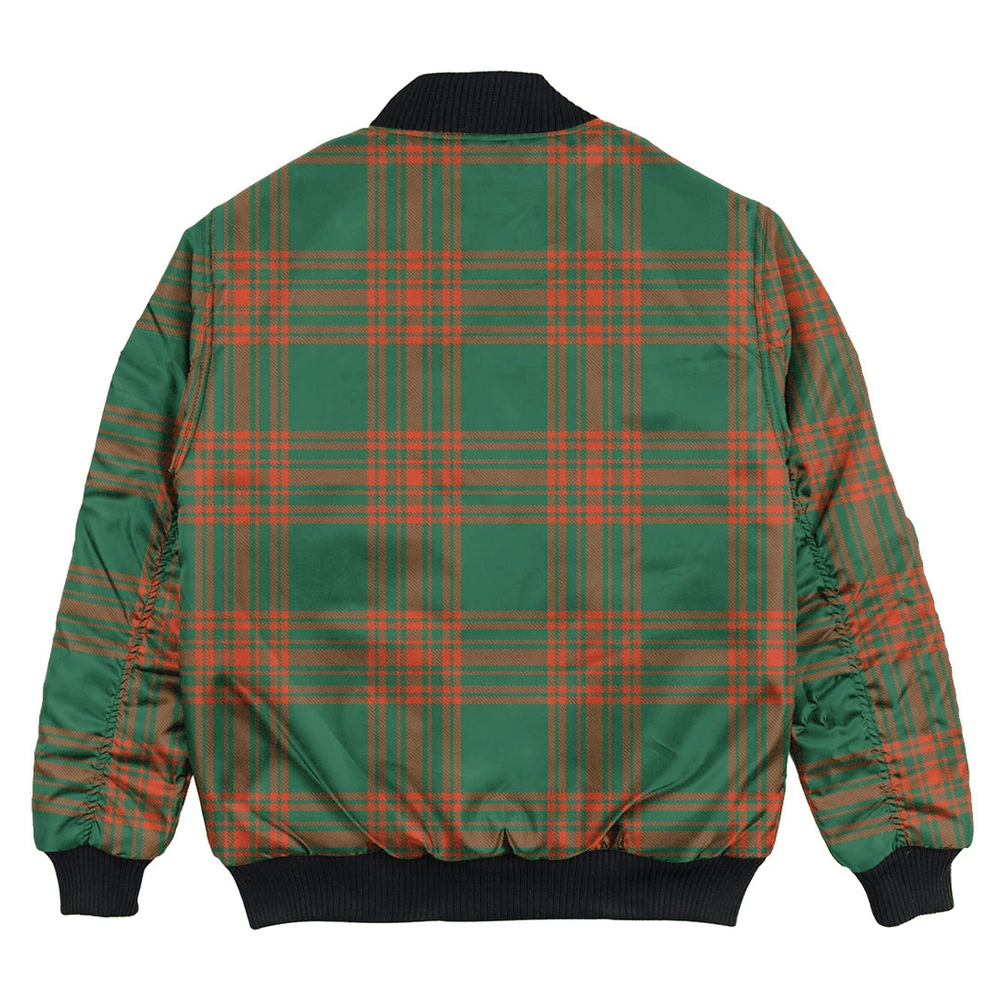 Clan Menzies Green Ancient Tartan Clan Bomber Jacket YK73 Menzies Green Ancient Tartan Tartan Bomber Jacket