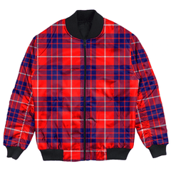 Clan Hamilton Modern Tartan Bomber Jacket QD84 Hamilton Modern Tartan Tartan Bomber Jacket