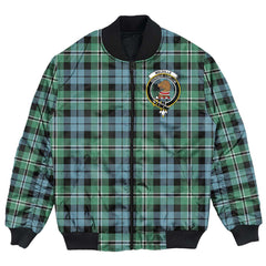 Clan Melville Tartan Crest Bomber Jacket TX83 Melville Tartan Tartan Bomber Jacket