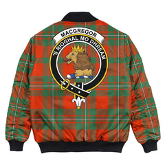 Clan MacGregor Ancient Tartan Crest Bomber Jacket UP79 MacGregor Ancient Tartan Tartan Bomber Jacket