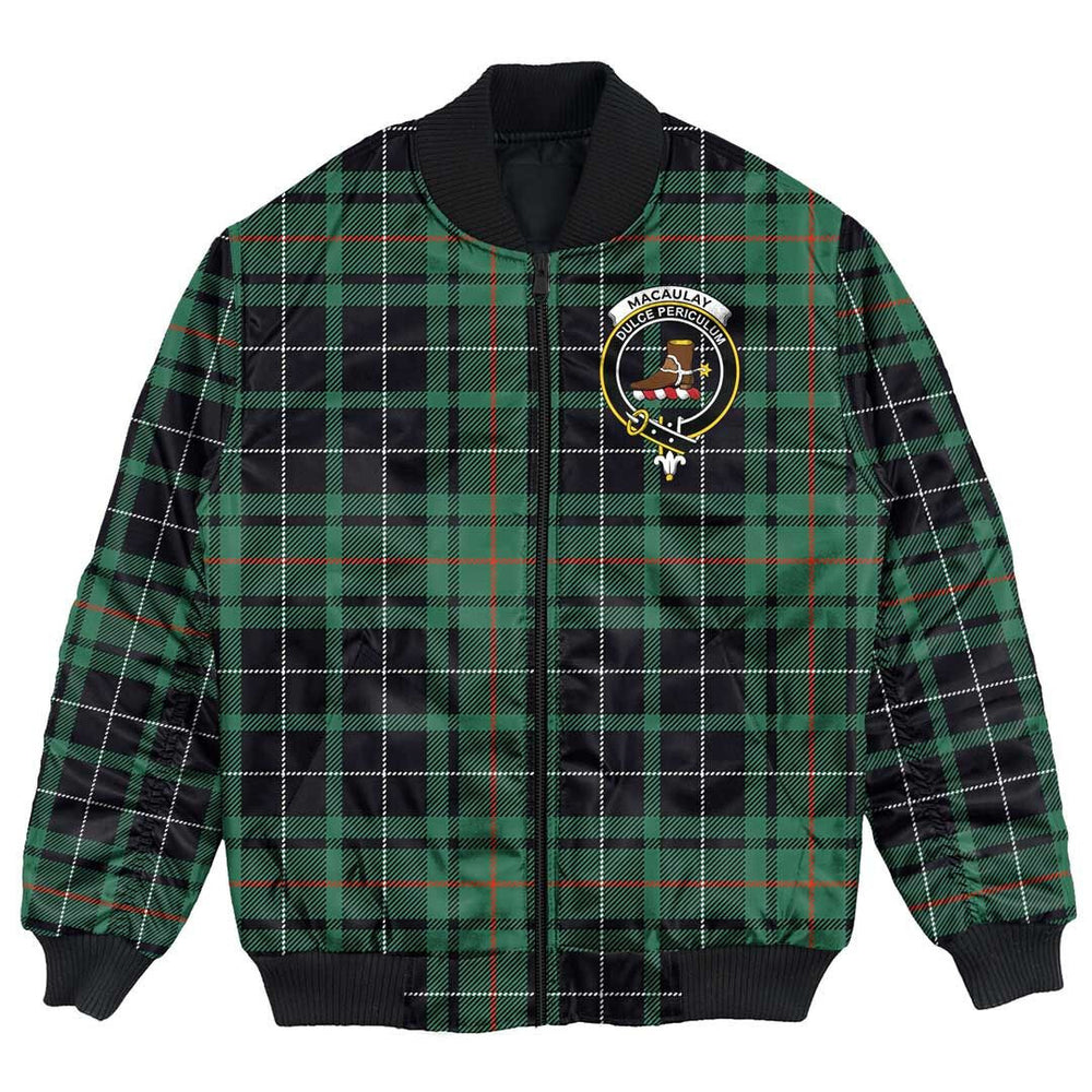 Clan MacAulay Hunting Ancient Tartan Crest Bomber Jacket OQ84 MacAulay Hunting Ancient Tartan Tartan Bomber Jacket