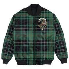 Clan MacAulay Hunting Ancient Tartan Crest Bomber Jacket OQ84 MacAulay Hunting Ancient Tartan Tartan Bomber Jacket
