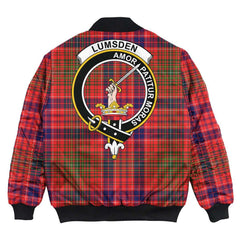 Clan Lumsden Modern Tartan Crest Bomber Jacket MP15 Lumsden Modern Tartan Tartan Bomber Jacket