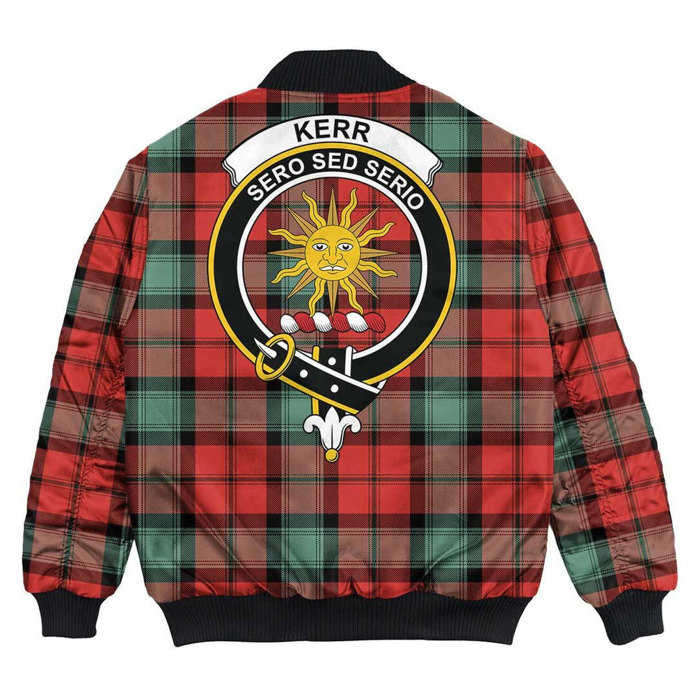 Clan Kerr Ancient Tartan Crest Bomber Jacket CX52 Kerr Ancient Tartan Tartan Bomber Jacket