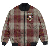 Clan Cunningham Burgundy Dancers Tartan Crest Bomber Jacket MH95 Cunningham Burgundy Dancers Tartan Tartan Bomber Jacket