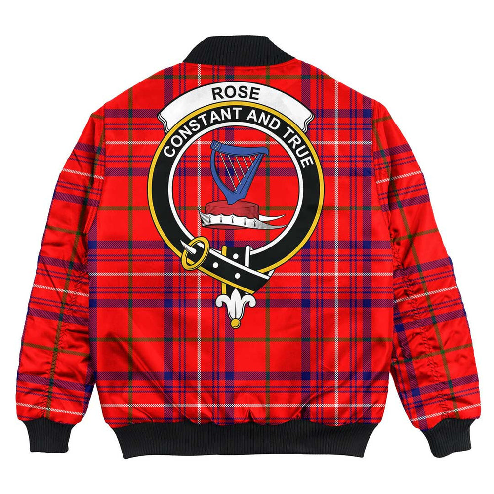 Clan Rose Modern Tartan Crest Bomber Jacket AK34 Rose Modern Tartan Tartan Bomber Jacket