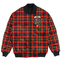Clan Innes Modern Tartan Crest Bomber Jacket HH69 Innes Modern Tartan Tartan Bomber Jacket