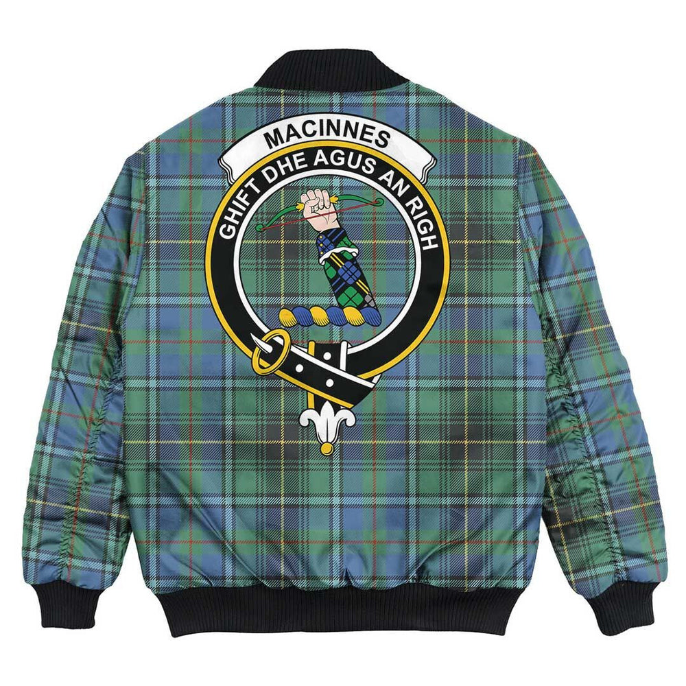 Clan MacInnes Ancient Tartan Crest Bomber Jacket YO80 MacInnes Ancient Tartan Tartan Bomber Jacket