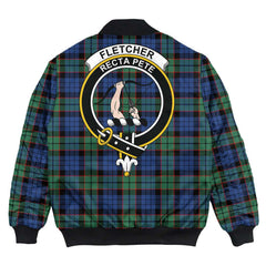 Clan Fletcher Ancient Tartan Crest Bomber Jacket DL81 Fletcher Ancient Tartan Tartan Bomber Jacket