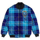 Clan McKerrell Tartan Crest Bomber Jacket IE76 McKerrell Tartan Tartan Bomber Jacket