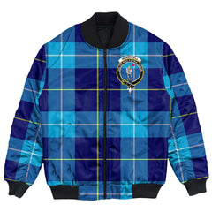 Clan McKerrell Tartan Crest Bomber Jacket IE76 McKerrell Tartan Tartan Bomber Jacket
