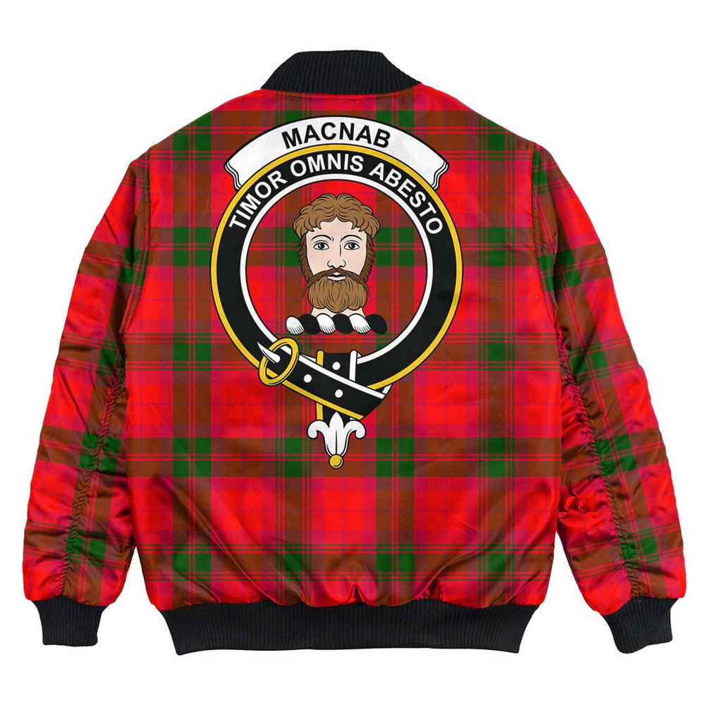 Clan MacNab Modern Tartan Crest Bomber Jacket VS18 MacNab Modern Tartan Tartan Bomber Jacket