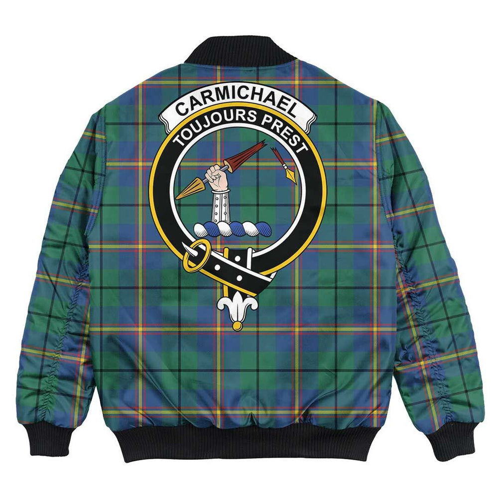 Clan Clan Carmichael Ancient Tartan Crest Bomber Jacket JV75 Carmichael Ancient Tartan Tartan Bomber Jacket