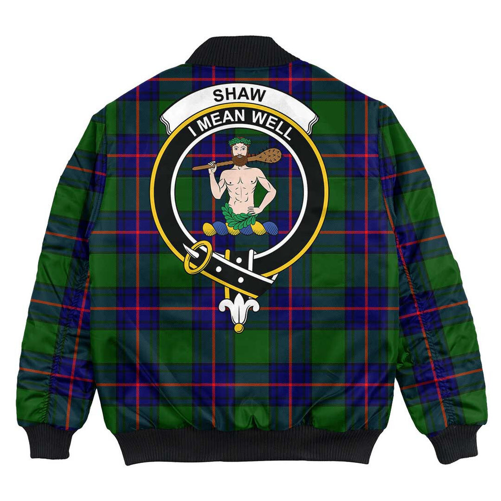 Clan Shaw Modern Tartan Crest Bomber Jacket VX33 Shaw Modern Tartan Tartan Bomber Jacket