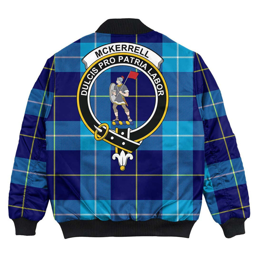Clan McKerrell Tartan Crest Bomber Jacket IE76 McKerrell Tartan Tartan Bomber Jacket