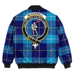 Clan McKerrell Tartan Crest Bomber Jacket IE76 McKerrell Tartan Tartan Bomber Jacket