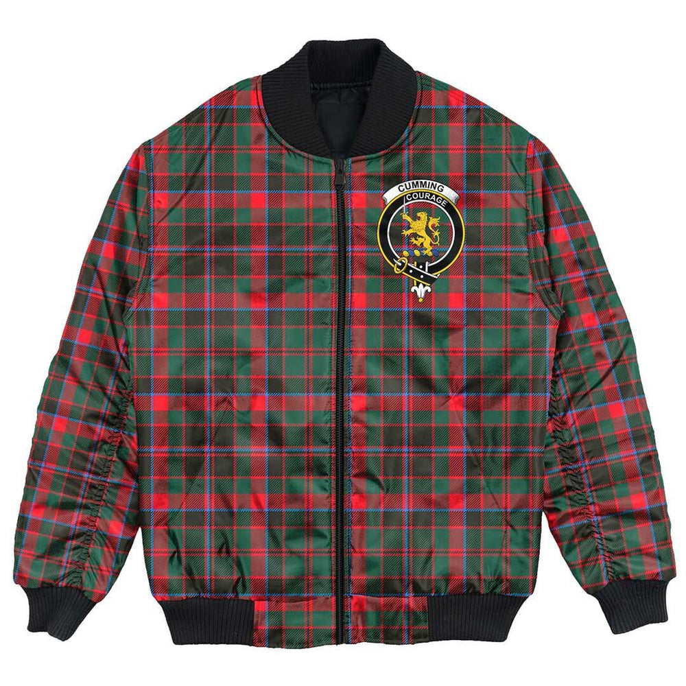 Clan Cumming Hunting Modern Tartan Crest Bomber Jacket EF21 Cumming Hunting Modern Tartan Tartan Bomber Jacket