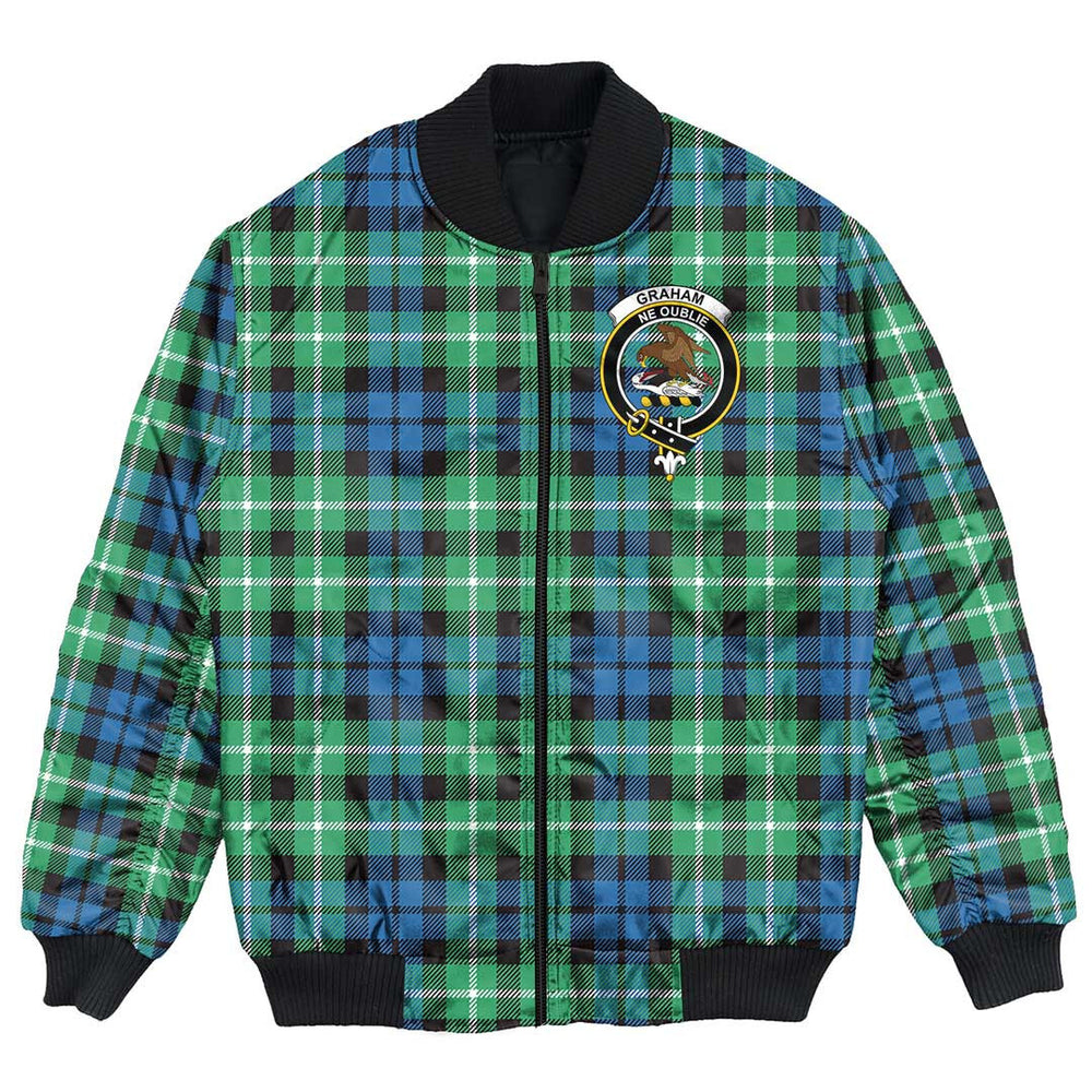 Clan Graham of Montrose Ancient Tartan Crest Bomber Jacket GH45 Graham of Montrose Ancient Tartan Tartan Bomber Jacket